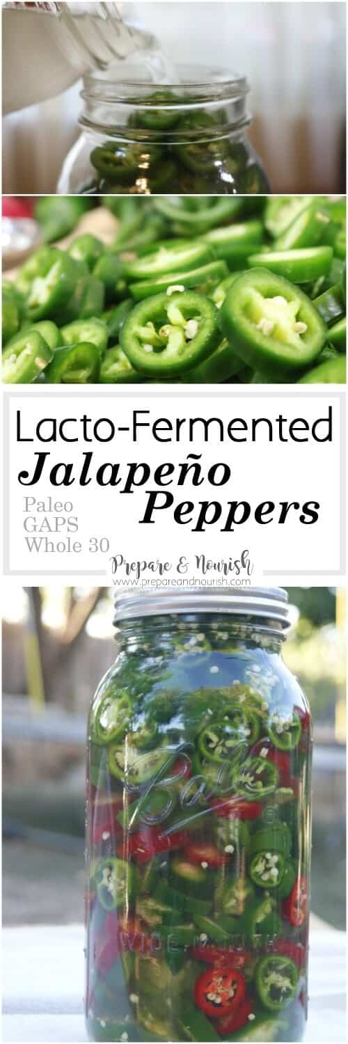 LactoFermented Jalapeño Peppers easy recipe with unrefined salt to
