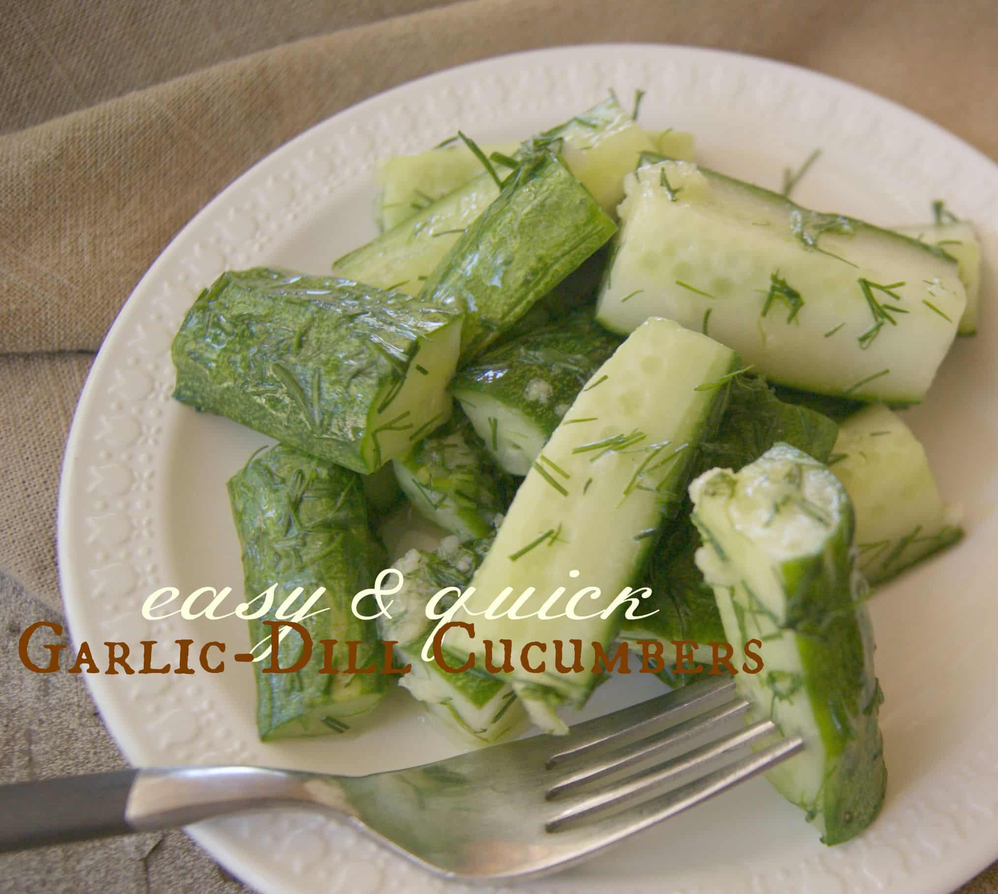 Garlic Dill Cucumbers Prepare & Nourish