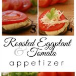 Roasted Eggplant and Tomato Appetizer with garlicky mayo center.
