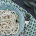 Refreshing Turnip and Dill Salad - Spiralized turnip and the sweet aroma of fresh dill make for a refreshing salad. Easy & Quick with under 5 ingredients! Paleo | GAPS | Primal | AIP