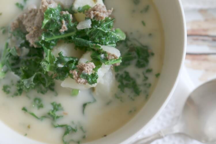 Pressure Cooker Ground Beef and Kale Soup with 4 minutes cooking time