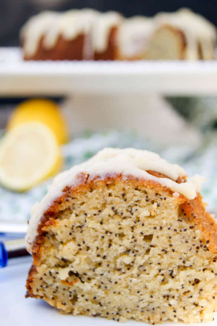 Lemon Poppyseed Bundt Cake | Gluten Free - This delicious grain free desert has the perfect blend of tartness and the delicate sweetness from honey. 