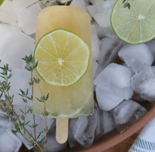 Honey-Sweetened Thyme and Lime Popsicles - a refreshing treat that creates the perfect blend of thyme and lime together with NO refined sugar.
