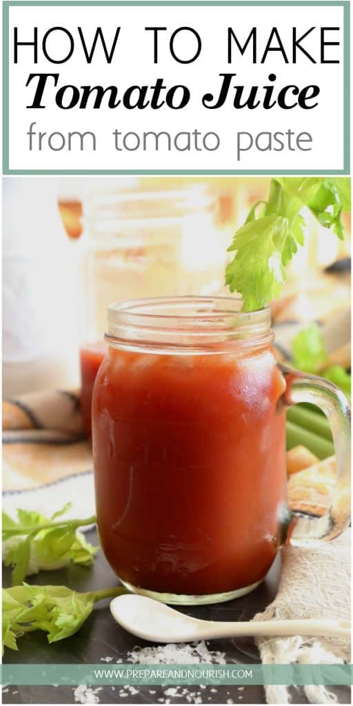 How to Make Tomato Juice from Tomato Paste Did you know you can