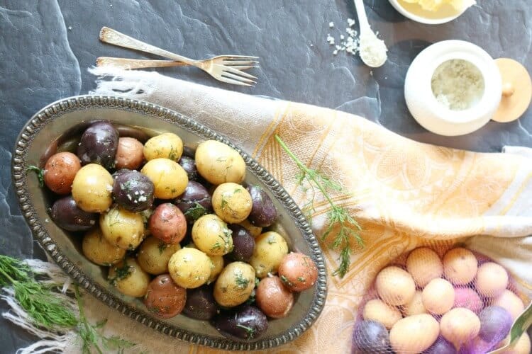 Butter and Dill Potato Medley - 5 minute Instant Pot dish - simple to make and delicious to eat!