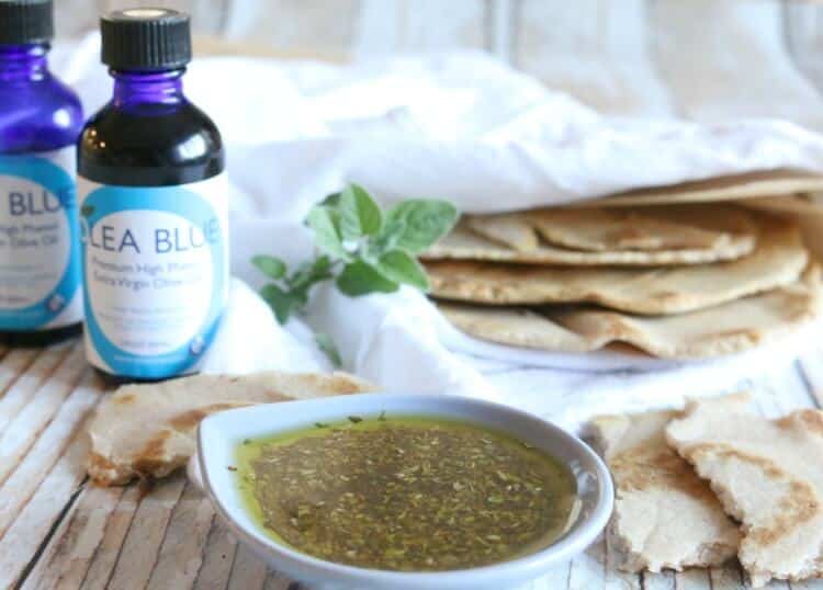 (Ad) Gluten Free Flatbread with Herb & Garlic Dipping Oil - grain free | healthy | real food