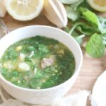 Potato and Sorrel Soup (or use spinach) - high in protein and full of flavor, this 30 minute soup is just as nutritious as it is pretty.