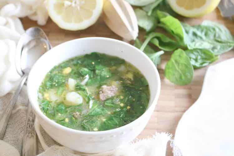 Potato and Sorrel Soup (or use spinach) - high in protein and full of flavor, this 30 minute soup is just as nutritious as it is pretty. 
