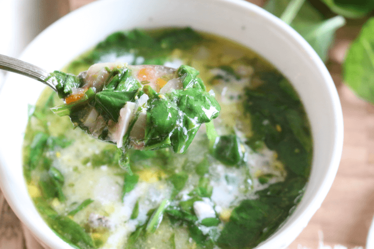 Potato and Sorrel Soup (or use spinach) - high in protein and full of flavor, this 30 minute soup is just as nutritious as it is pretty. 