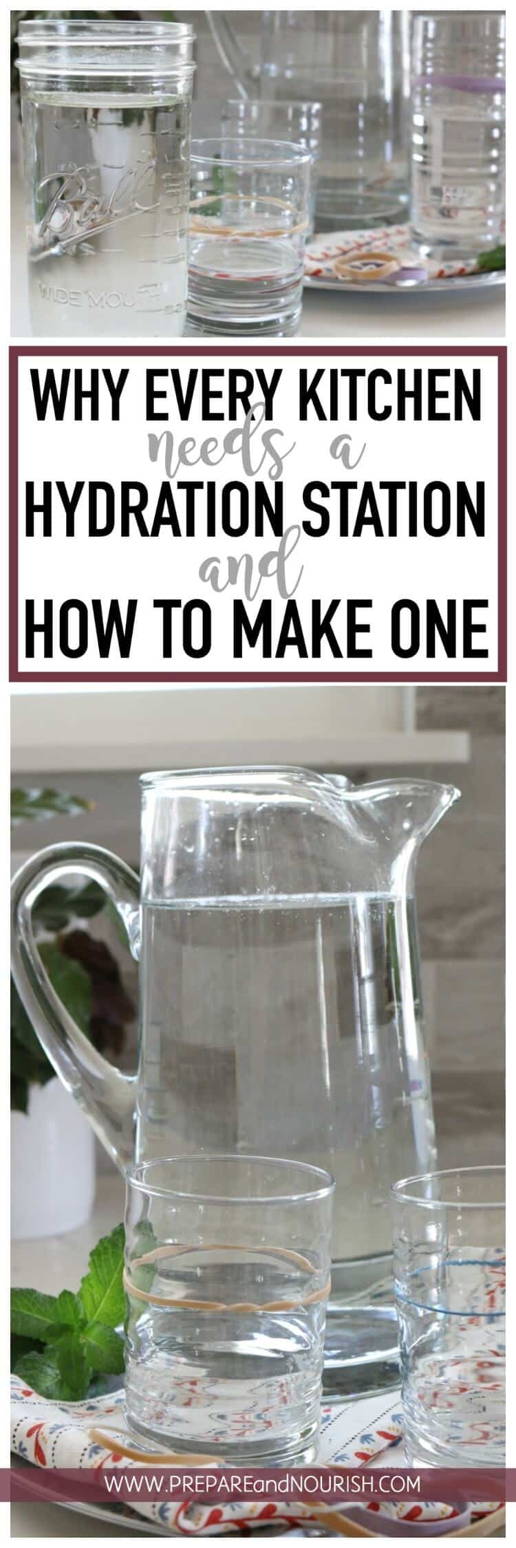 Why Every Kitchen Needs a Hydration Station and How to Make One - Learn two reasons why every kitchen needs a hydration station and make one today!
