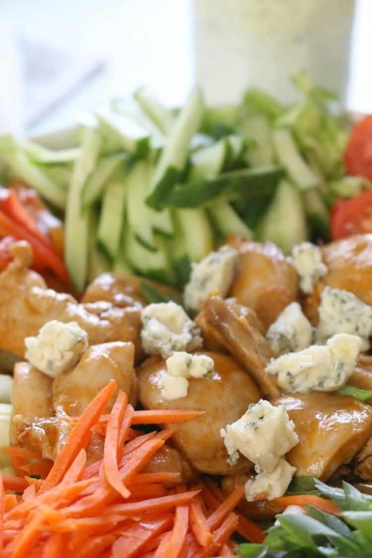 Buffalo Chicken Salad with Blue Cheese Dressing Prepare + Nourish