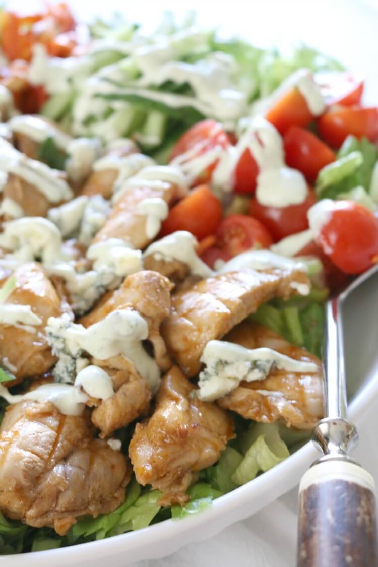 Buffalo Chicken Salad with Blue Cheese Dressing Prepare + Nourish