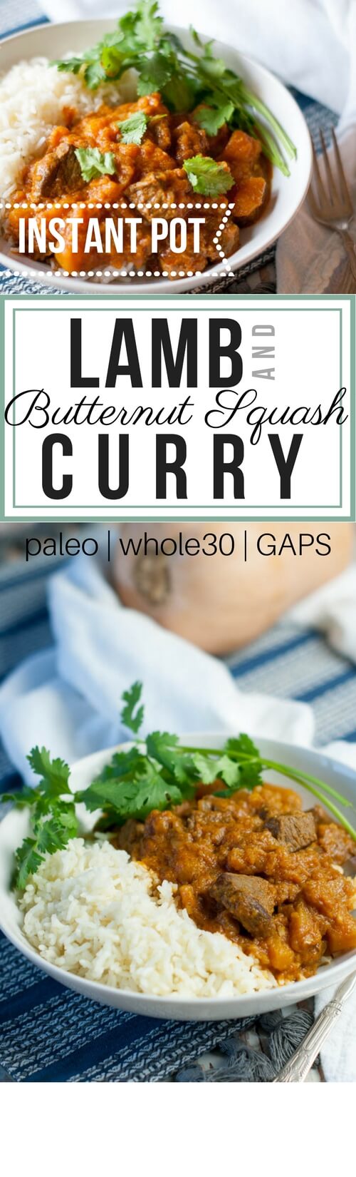 Lamb and Butternut Squash Curry made in the electric pressure cooker