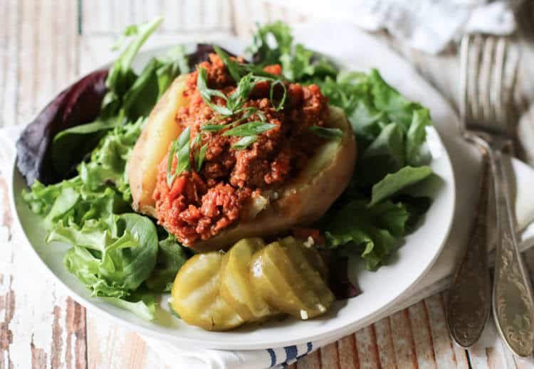 Veggie-Packed Sloppy Joes (Paleo, Whole30, Low-Carb) - These 30-minute Sloppy Joes are packed with vegetables and loaded with flavor. Most importantly, this takes only 30 minutes to prepare (sweet potatoes included!). #paleo #sloppyjoes #lowcarbmeal #30minutemeal