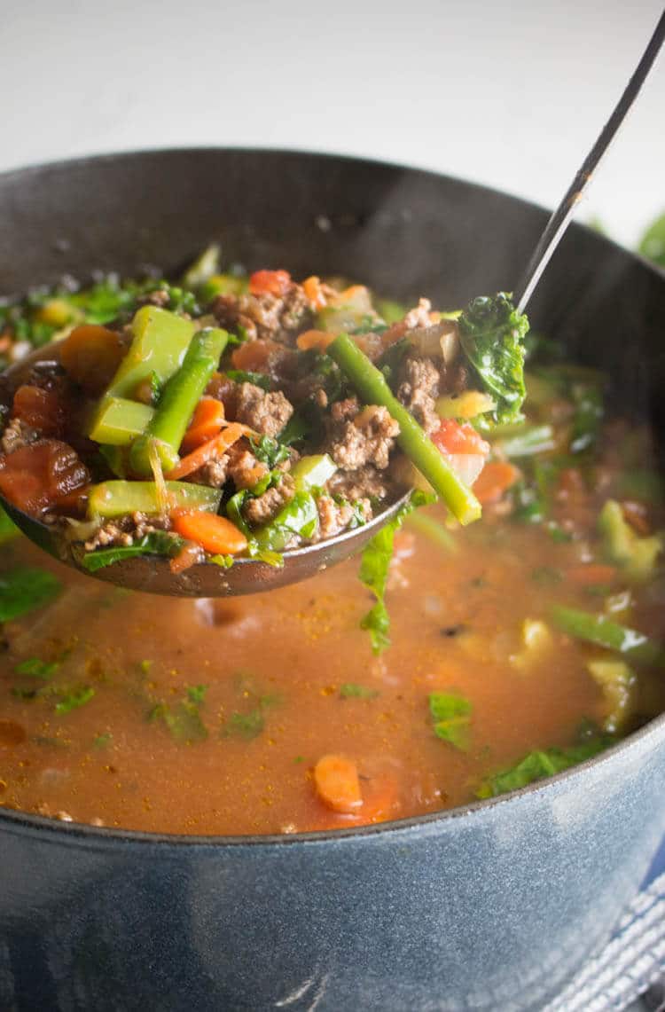 Low Carb Hamburger Soup Recipe (Whole30, Keto, Paleo ...