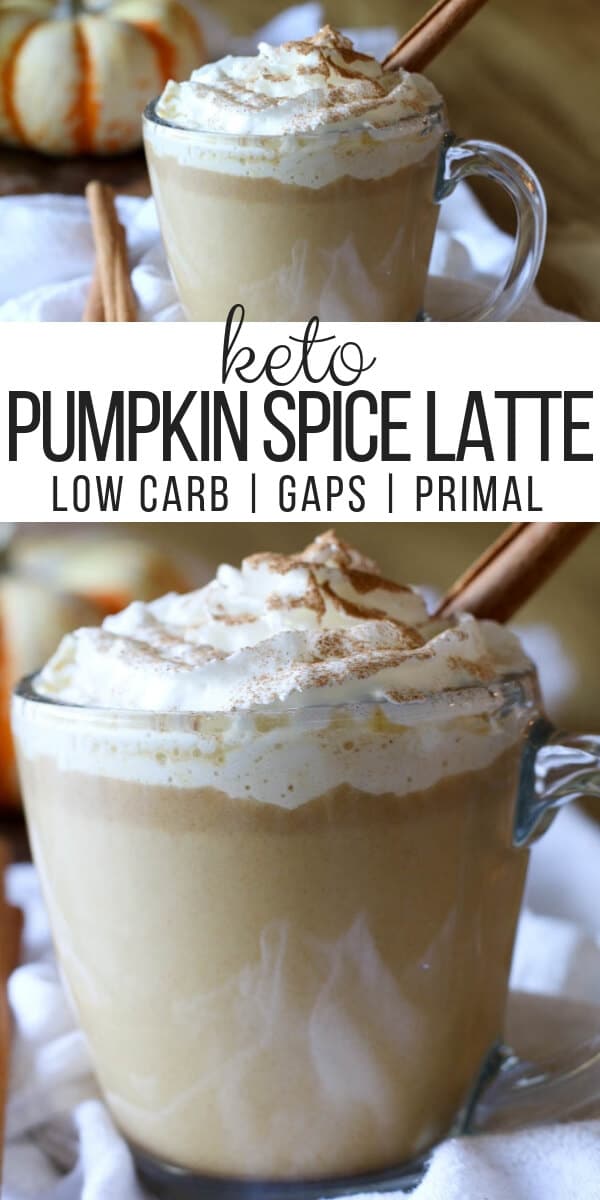 Easy 2-Minute Keto Pumpkin Spice Latte (Low Carb, Paleo, GAPS) - Rich in flavor and healthy fats, this Easy 2-Minute Keto Pumpkin Spice Latte will become a regular daily treat. This drink can be made with herbal "coffee", and coconut cream to keep it paleo.  #falldrinks #lowcarb