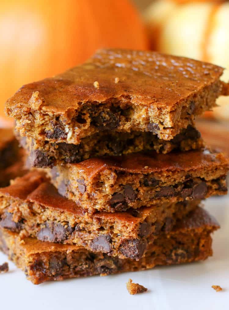 Flourless Chocolate Chip Pumpkin Bars (Low Carb, Dairy-Free) - Prepare ...