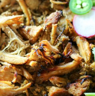 Instant Pot Crispy Carnitas (Paleo, Whole 30, GAPS, Low Carb) -Crispy Pork Carnitas (made in the pressure cooker) makes an easy weeknight meal or healthy party food. It's generously seasoned and broiled to crispy perfection. #whole30 #paleofood