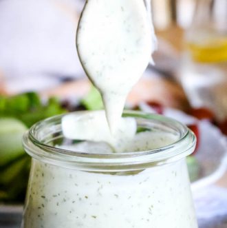 Simple House Salad Dressing - Paleo, Low Carb, Whole30 - Tangy, creamy, full of flavor, this house dressing is a staple in our real food kitchen. Easily whip this up in 2 minutes with only 4 healthy ingredients. #whole30 #saladdressing