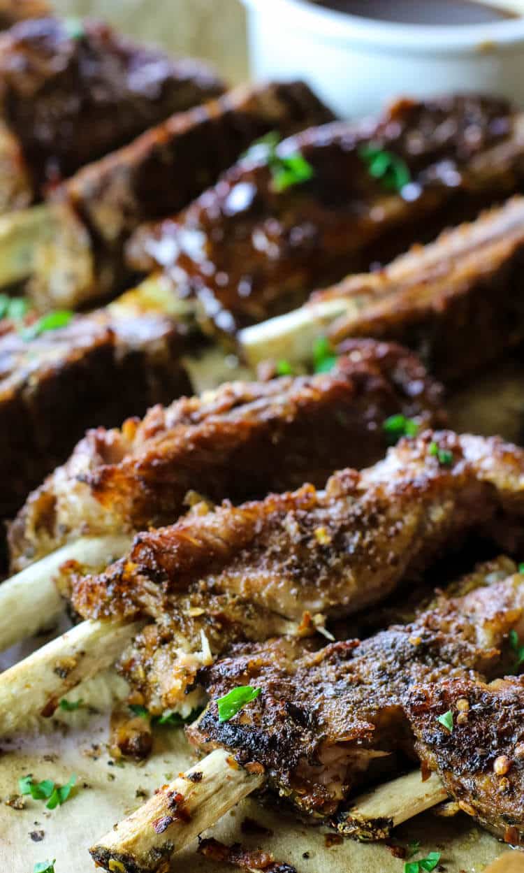 Instant Pot Ribs (Keto, Paleo, Whole30) -These Instant Pot Ribs are so delicious, flavorful, tender and best of all easy to make with only 5 ingredients and 30 minutes cook time! Pair with your favorite roasted vegetable for an easy weeknight dinner! #instantpot #spareribs 