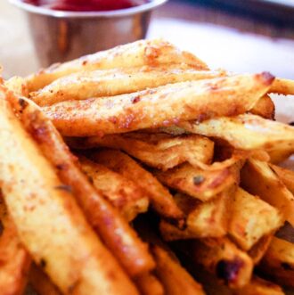 Cajun Sweet Potato fries with ketcup
