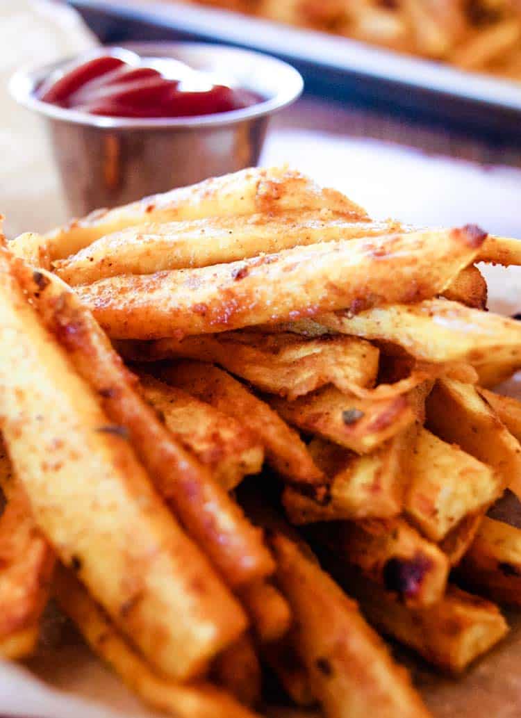 Cajun Sweet Potato fries with ketcup