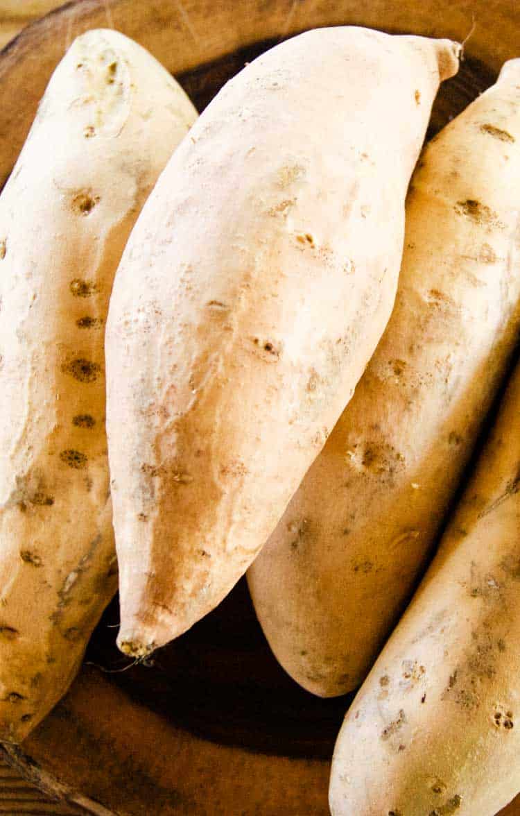 Jersey white sweet potatoes