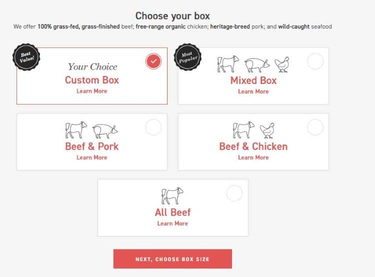 ButcherBox box selection