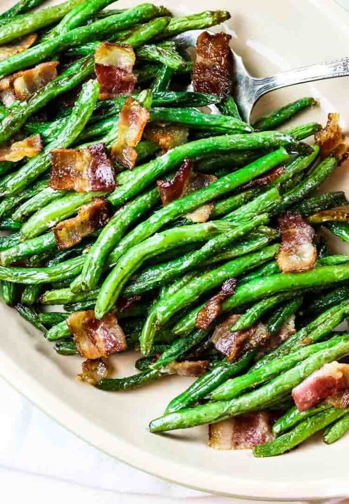 Roasted Green Beans with Bacon Prepare + Nourish