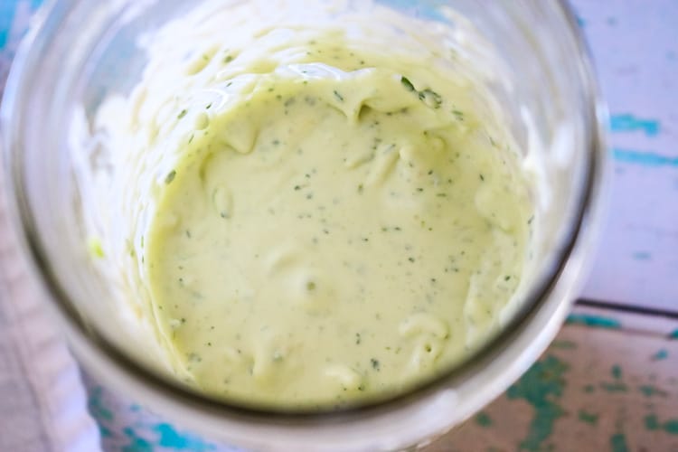 Creamy blue cheese dressing made from scratch