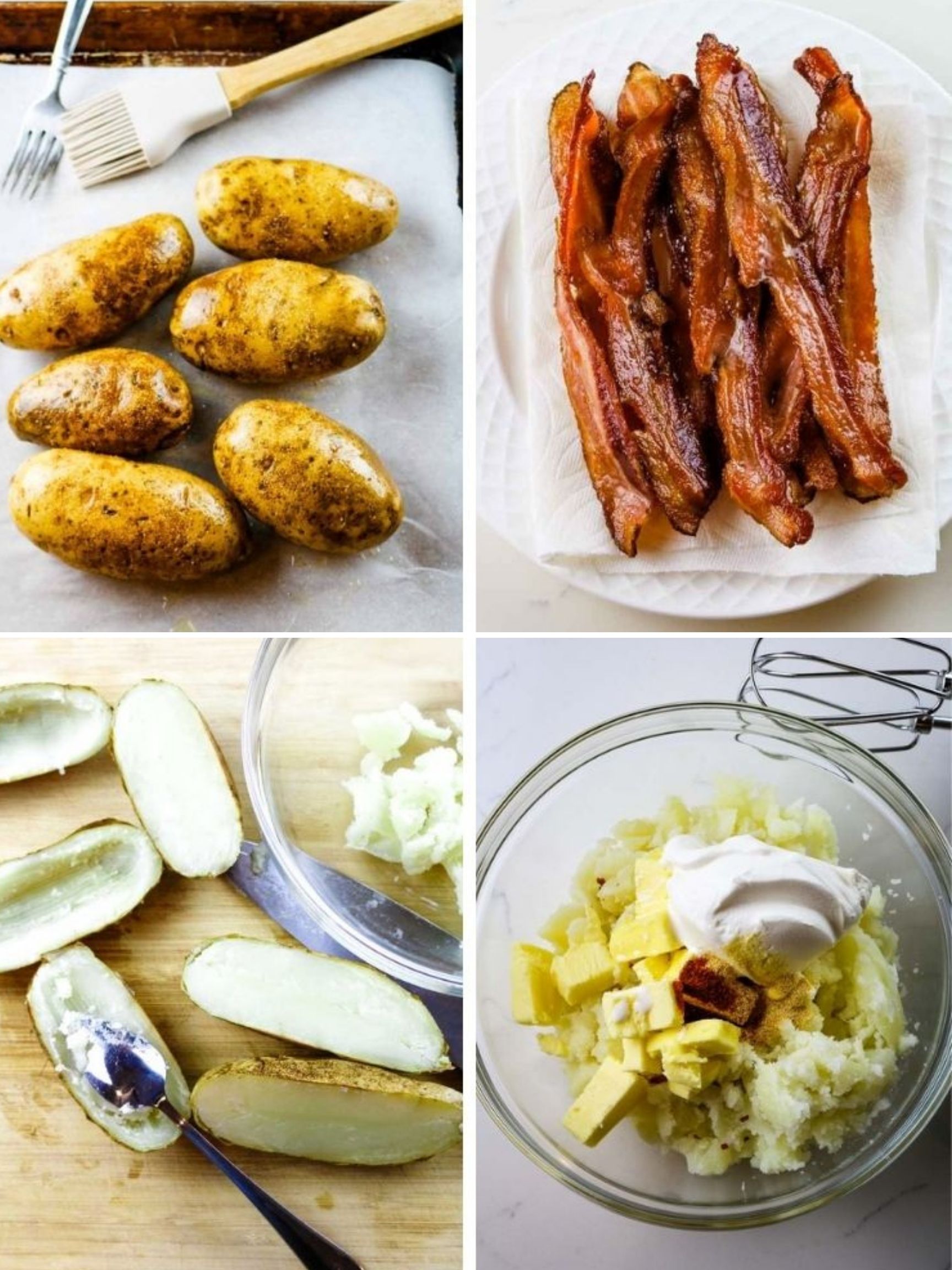 How to Make Twice Baked Potatoes with step by step instructions
