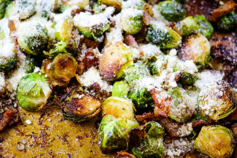 Roast Brussels sprouts and add Parmesan cheese