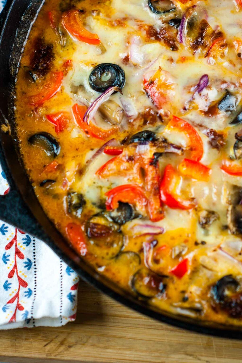 Easy Crustless Skillet Pizza Prepare + Nourish