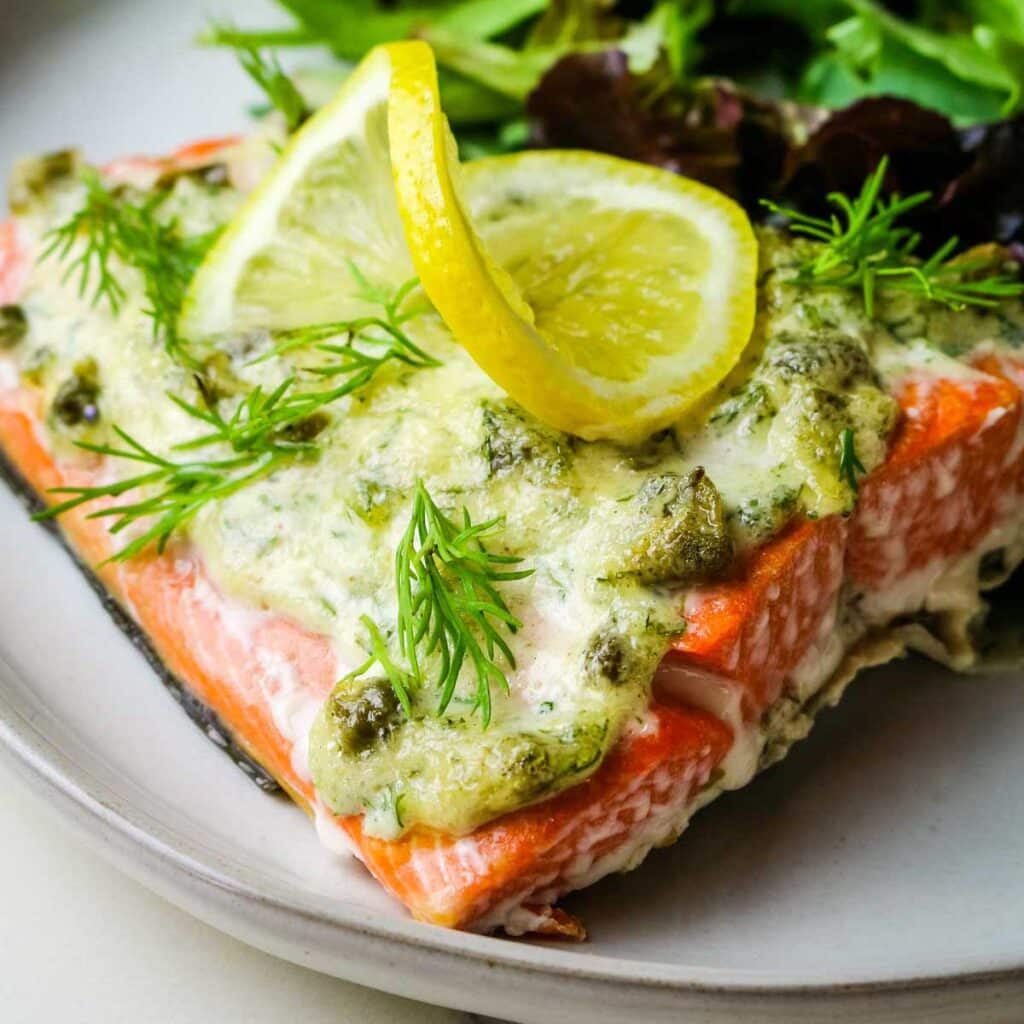 Baked Salmon with Mayonnaise Prepare + Nourish