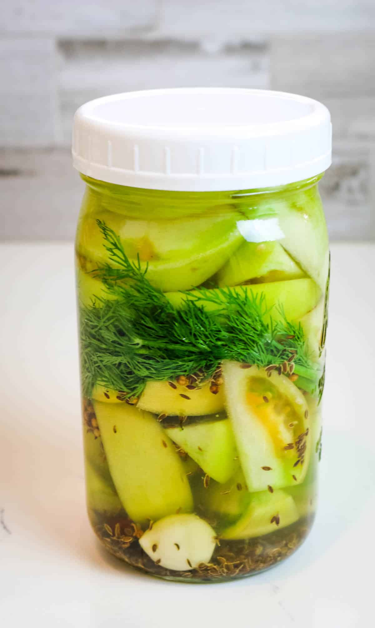 Quick Pickled Green Tomatoes: Without Canning - Farm to Jar