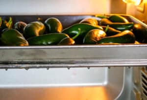 roasting jalapeno peppers in an air fryer toaster oven.