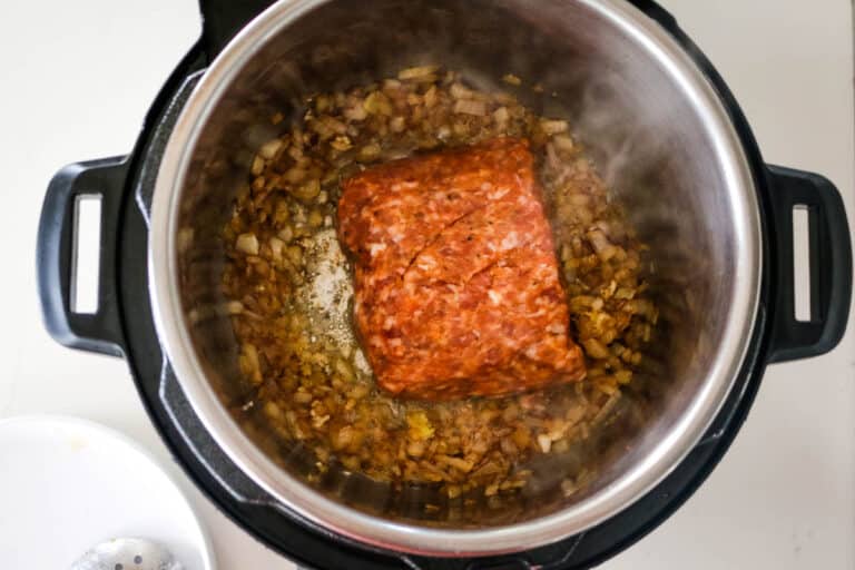 cooking spicy sausage in instant pot.