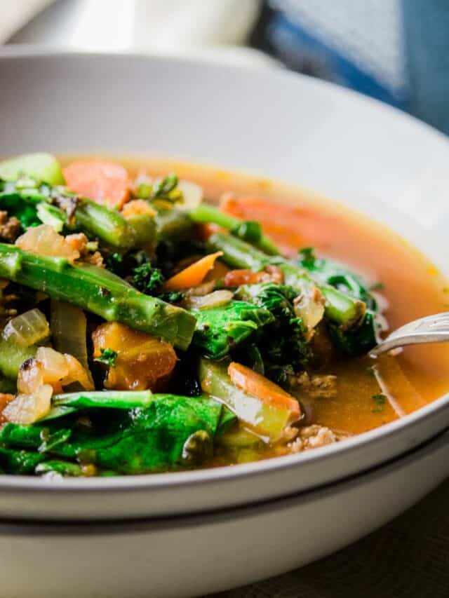 Keto Hamburger Soup - Prepare + Nourish