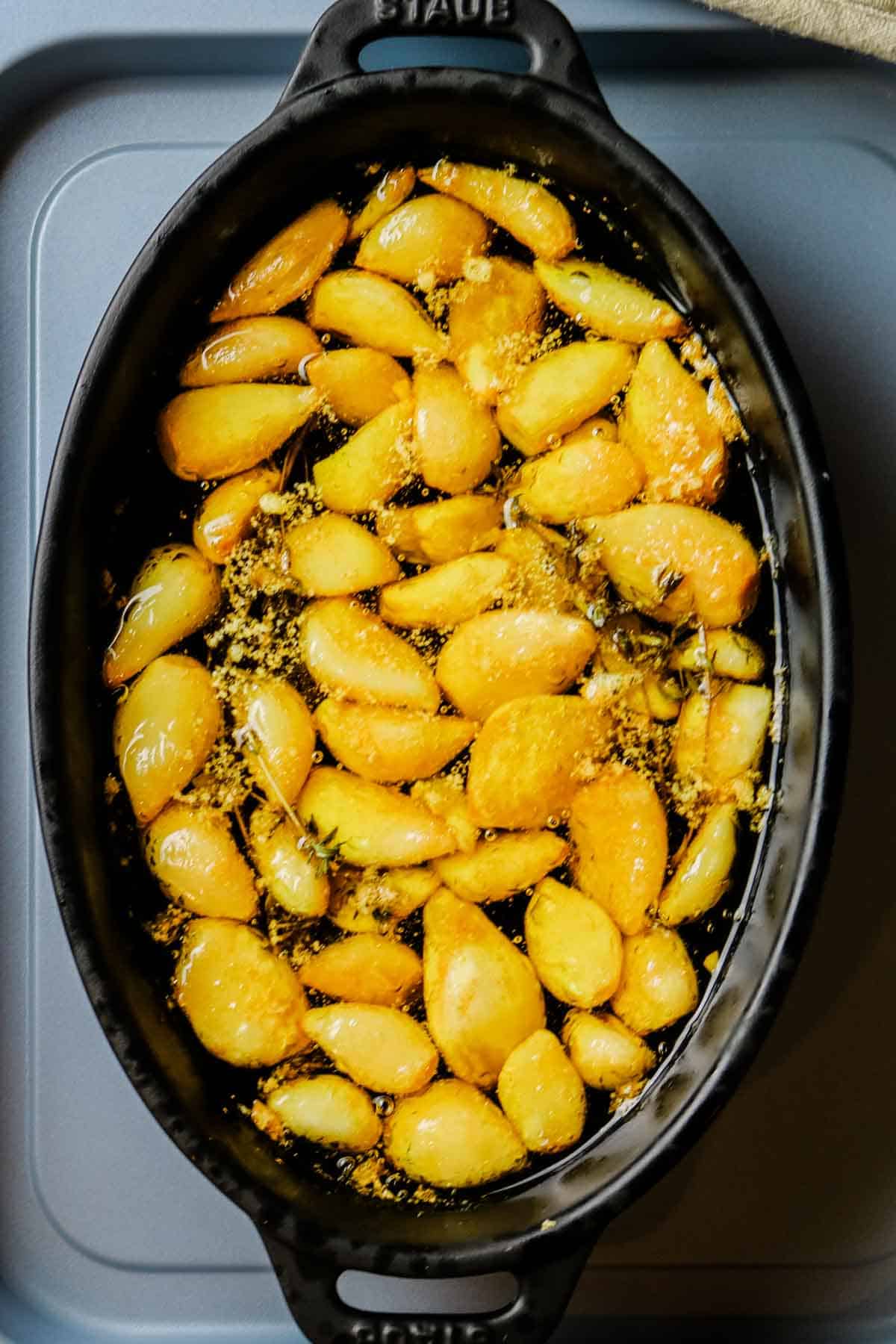 roasted garlic in oil.