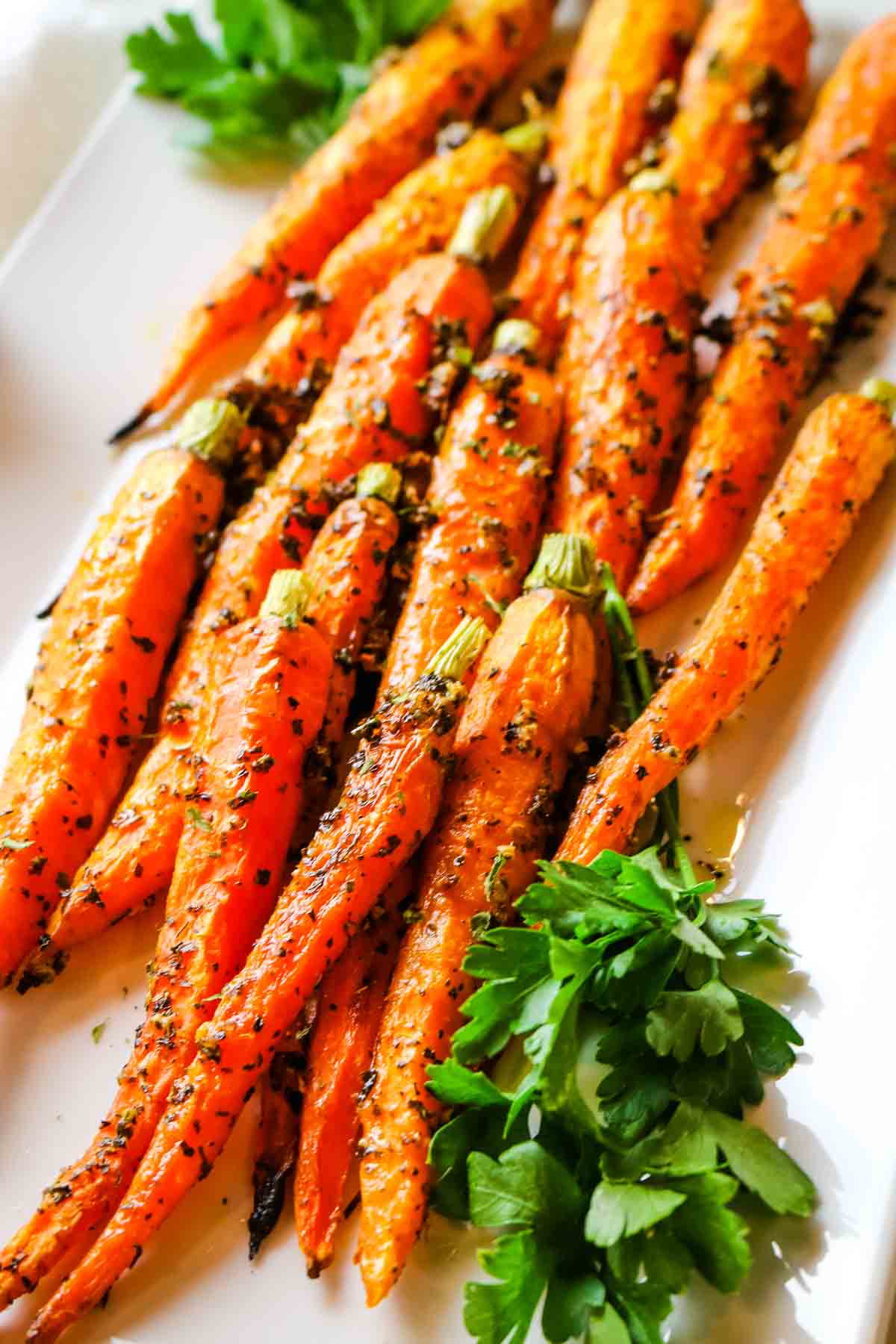 roasted carrots with parsley