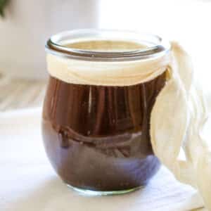 worcestershire sauce in jar.