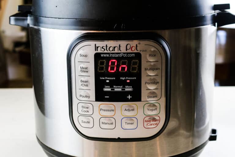 instant pot with on display.