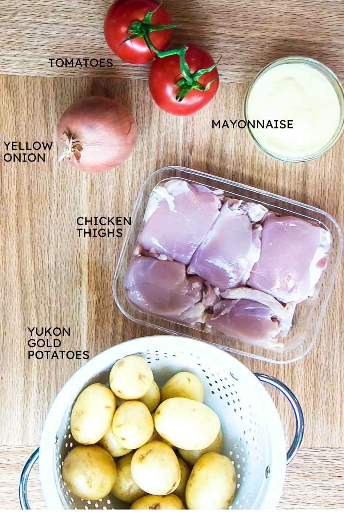 ingredient list for chicken potato bake