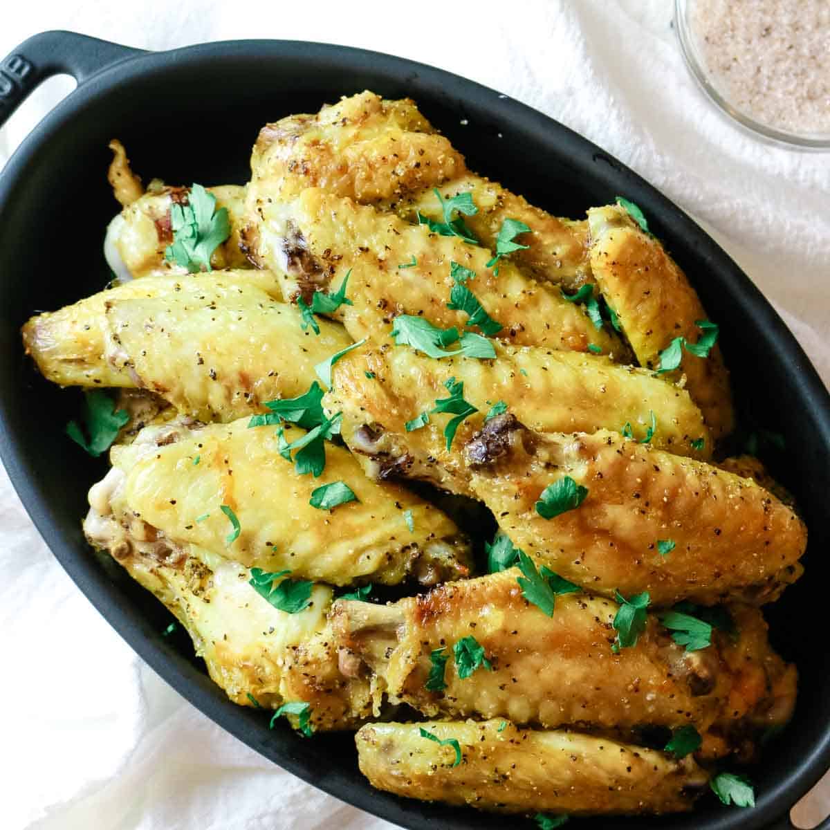 Air Fryer Chicken Wings (Crispy and Golden!) - Nourish Plate