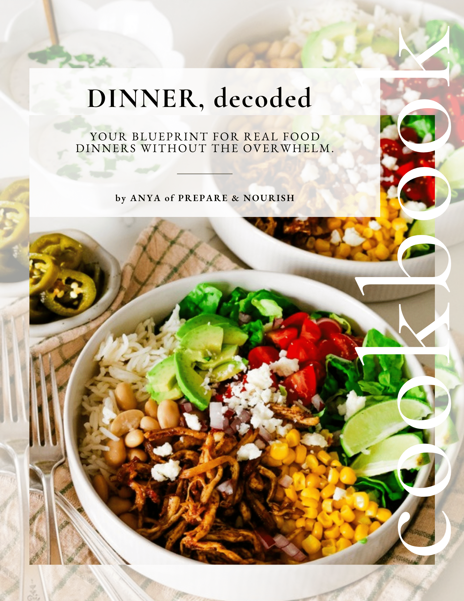 cover page for Dinner Decoded Guide and Cookbook