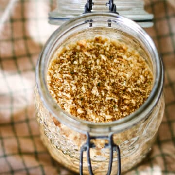 breadcrumbs in a jar.