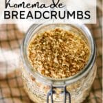 breadcrumbs in a jar.
